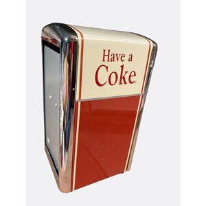Coca-Cola Napkin Dispenser Red and White Retro 1992 Made In China